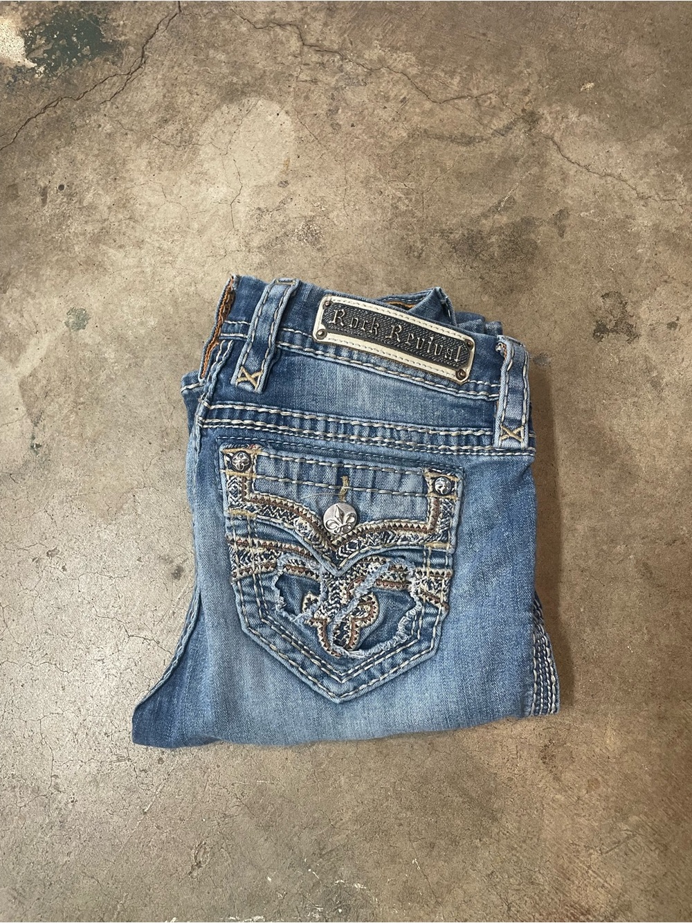 Rock Revival Jena Mid Rise Bootcut Jeans
